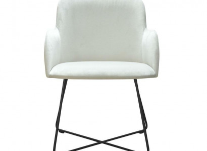 1x Chaise de salle à manger Chaises de cuisine Chaise de salon Chaise rembourrée avec accoudoir